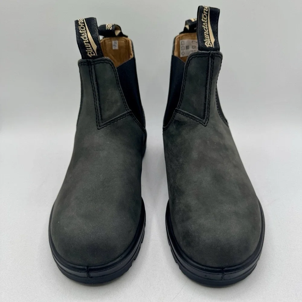 Blundstone 587 Boots Women's Size 7.5 UK 4.5 Rustic Black Leather Extra Footbeds